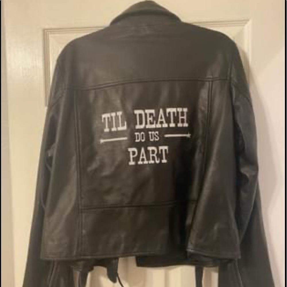 Nasty Gal black leather jacket